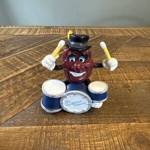 Vintage 1988 Calrab Applause California Raisins 3” PVC Drummer Figure Toy